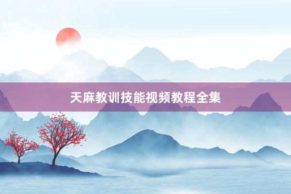 天麻教训技能视频教程全集